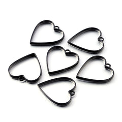 10pcs Alloy Triangle Heart Geometric Frame Pendant Charm for DIY Jewelry Making