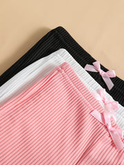 Baby Girls Solid Pants Thin Casual Leggings 3pcs