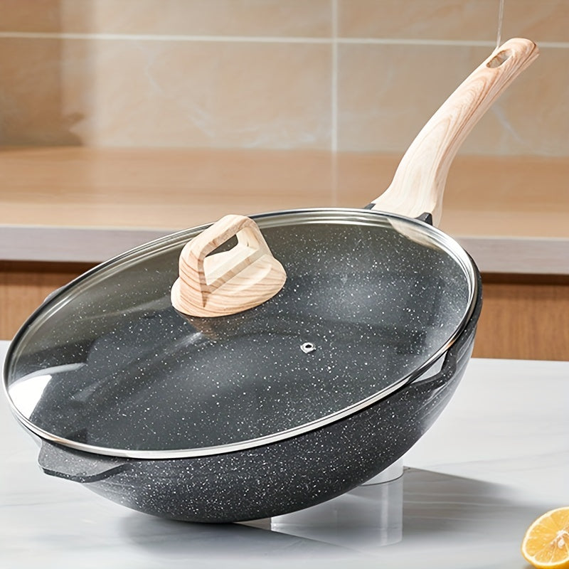 Non Stick Skillet Saute Pan 31cm Gas Stovetop Induction Cooker Kitchen Utensils
