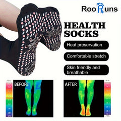 RooRuns 3 Pairs Winter Foot Warmers Cold Proof Mid Calf Socks