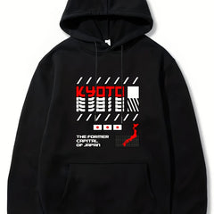 Japan Flag Print Men's Hooded Sweatshirt for Autumn Winter