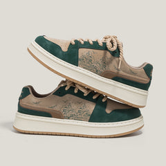 Men's Lace Up Platform Sneakers Casual Skate Shoes
