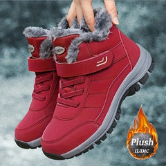 Women's Fleece Waterproof Snow Boots Warm Cotton Shoes