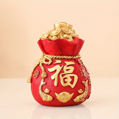 1 Piece Fortune Bag Money Jar Ornament Home Living Room Ornament Study Year Gift