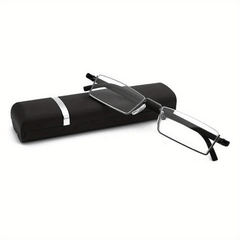 Half Frame Reading Glasses For Men Women Lightweight Metal Readers