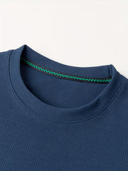 Men's Crew Neck Pullover Solid Sweatshirt for Spring Fall