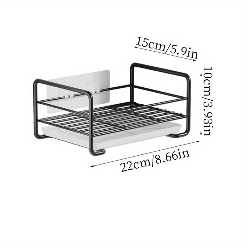 Kitchen Storage Rack Tabletop Dishwashing Sponge Drainage Wall Mounted Storage