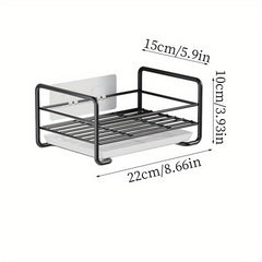 Kitchen Storage Rack Tabletop Dishwashing Sponge Drainage Wall Mounted Storage