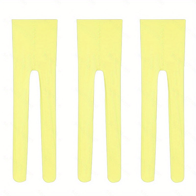 3 Pairs Girls Thin Breathable Pantyhose for School and Daily Wear