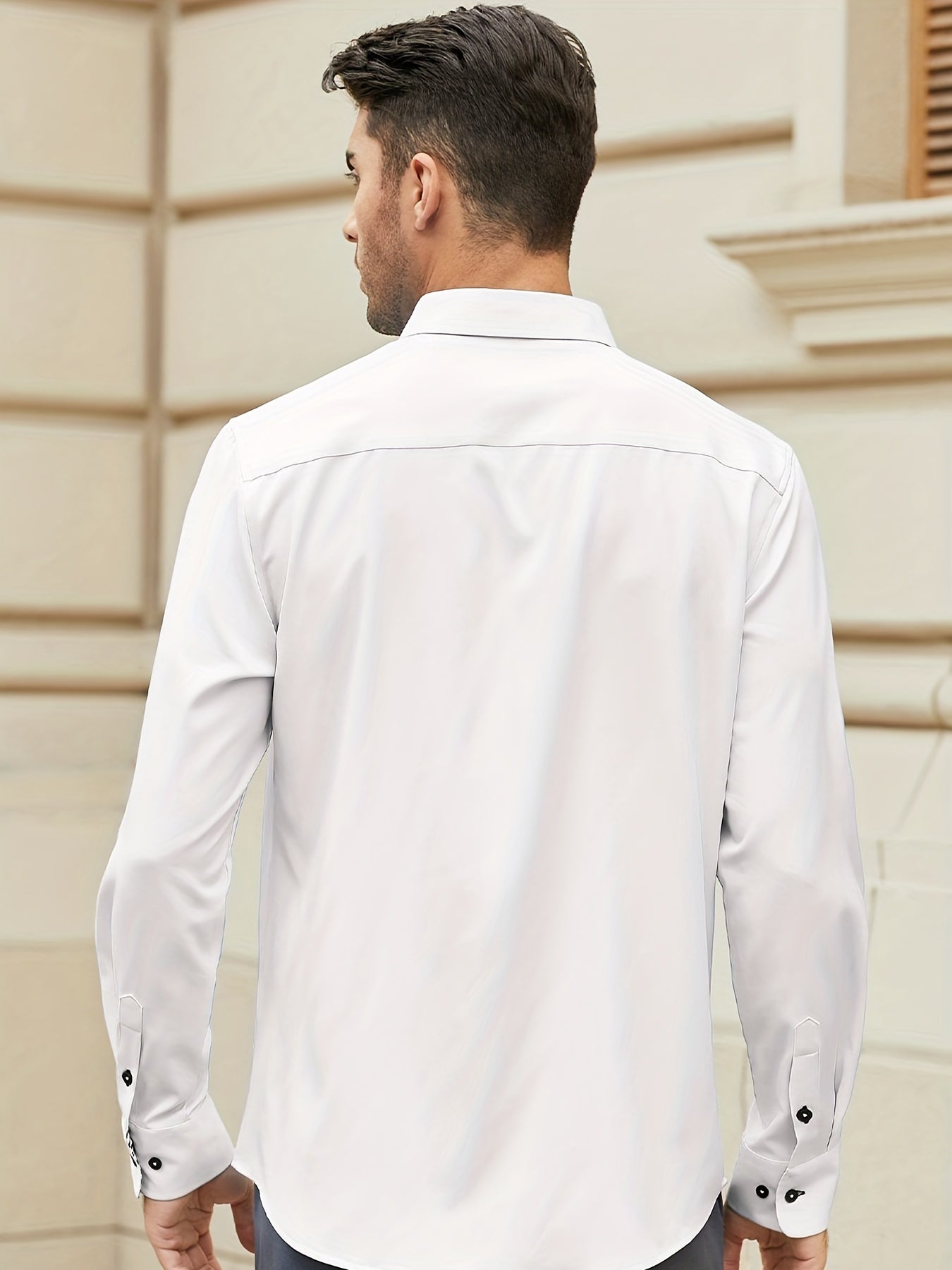 Men's Casual Button Up Long Sleeve Shirt