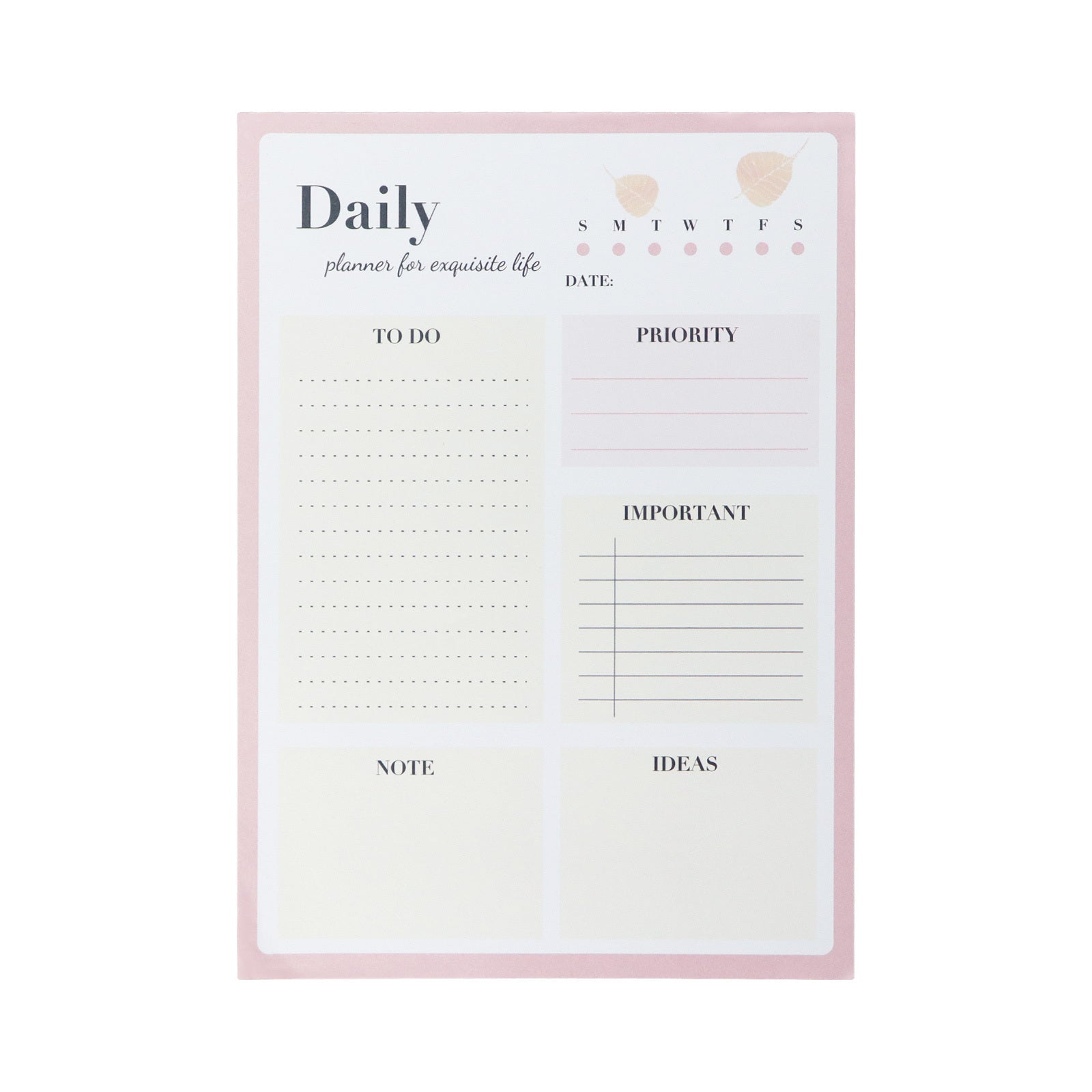 Letter Graphic Plan Notepad 52 Sheets For Daily Planning