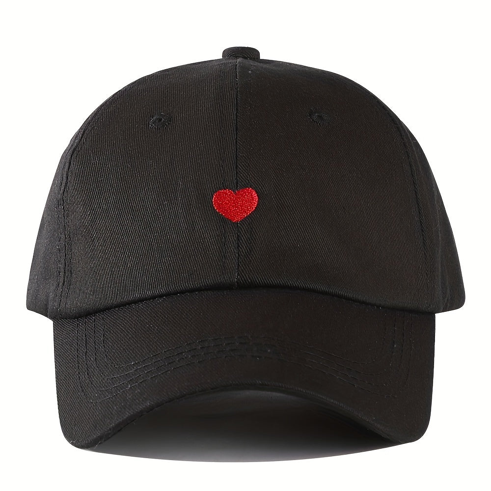 Red Heart Baseball Cap Adjustable Men's Hat