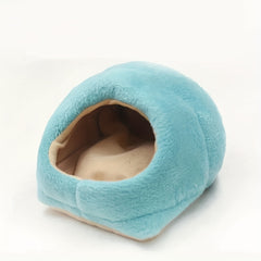 2pcs Hamster Bed House Winter Warm Coral Velvet Nest Small Animals House