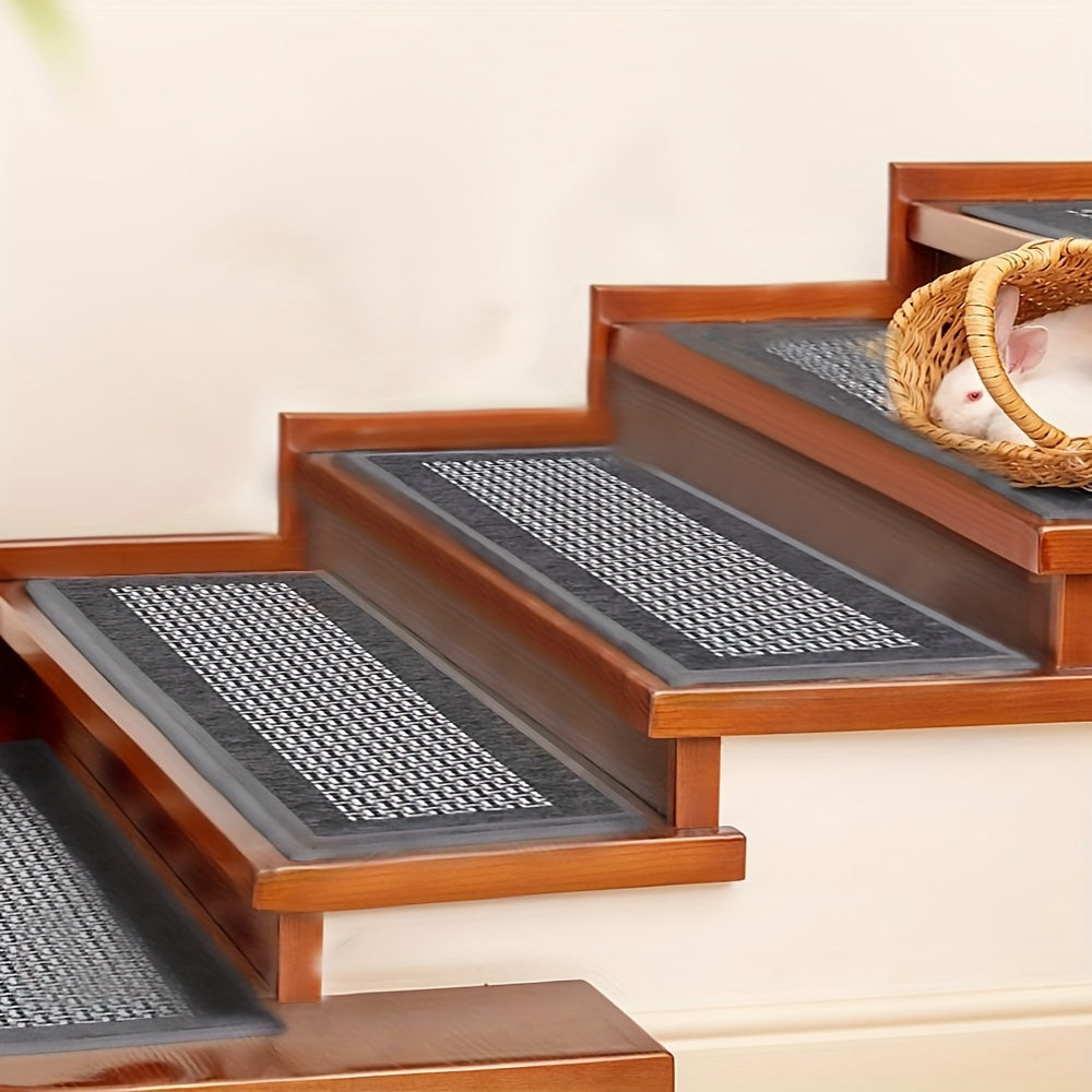 15pcs Non Slip Carpet Stair Treads Rubber Backing Safety Rug Runner
