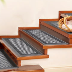 15pcs Non Slip Carpet Stair Treads Rubber Backing Safety Rug Runner