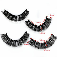 14 Pairs 15mm Short Natural Lash Curl Reusable Fluffy Strip Lashes