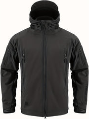 Men's Waterproof Hooded Tactical Jacket Windproof Warm Zip Pocket Jacket