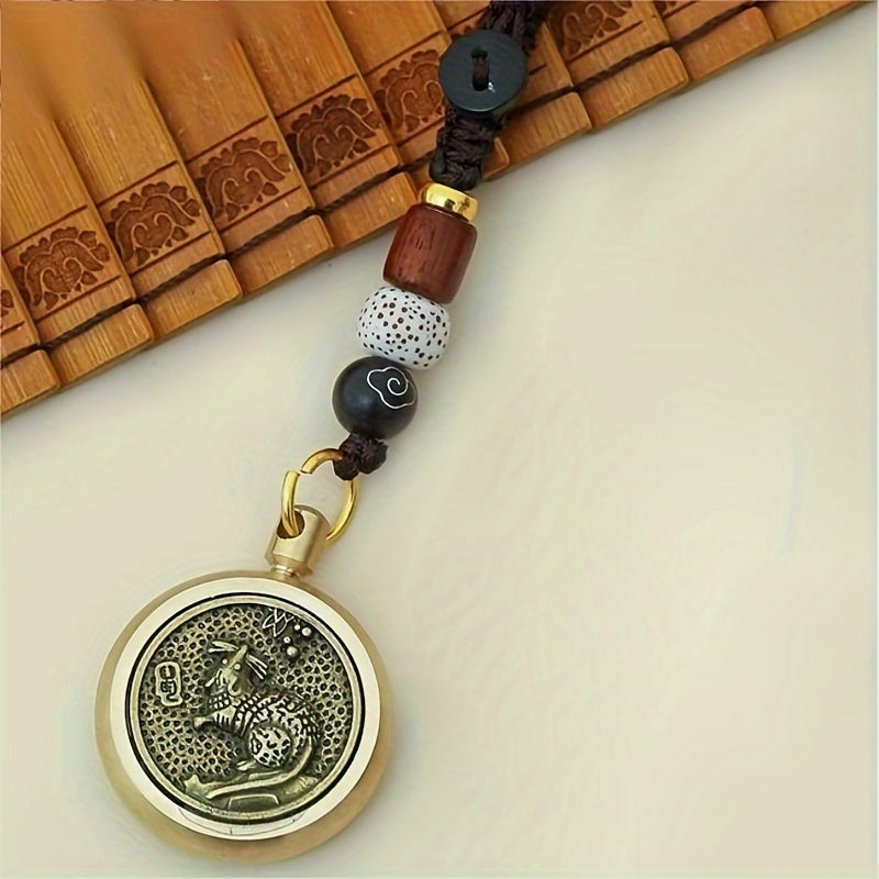Chinese Zodiac Copper Coin Pendant Keychain Year Pendants
