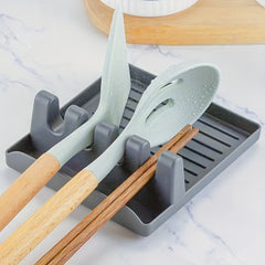 Kitchen Pot Cover Rack Countertop Storage Shelf Utensil Rest Spoon Tray