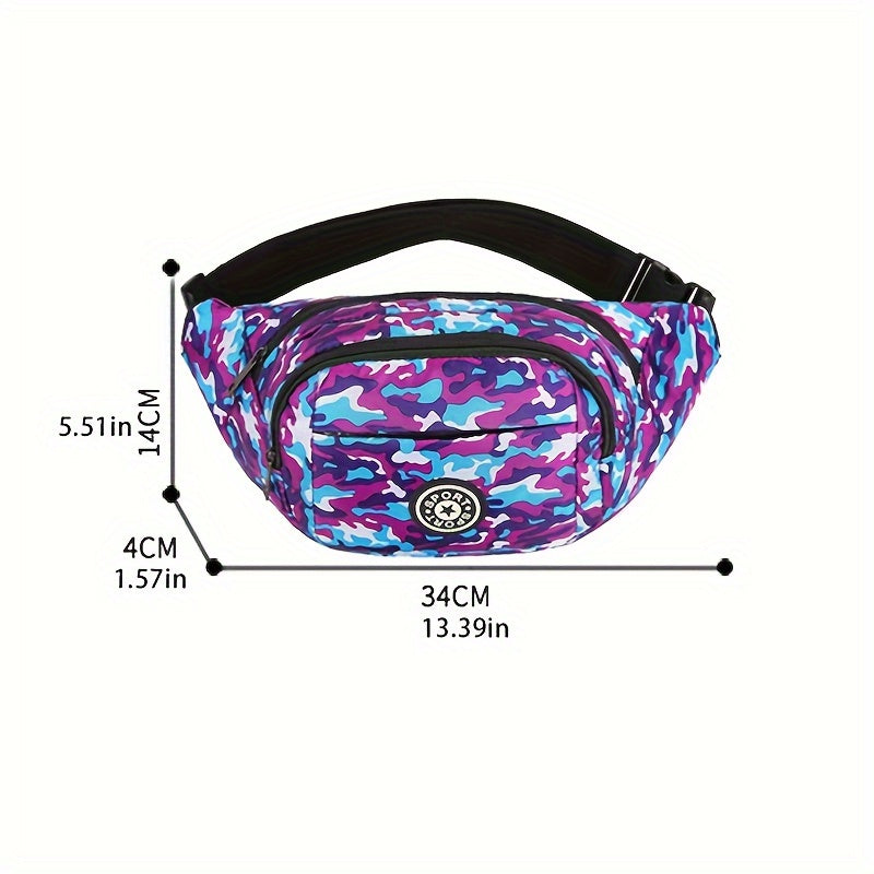 Large Capacity Camo Waist Bag Wear Resistant Function Shoulder Bag