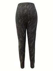 Random Print High Rise Leggings