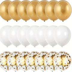 61pcs Golden Confetti Balloons Set with Ribbon for Wedding Birthday Baby Shower