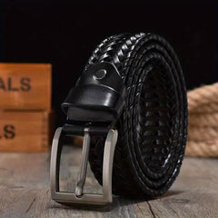 Vintage Handwoven Needle Buckle Belt For Men