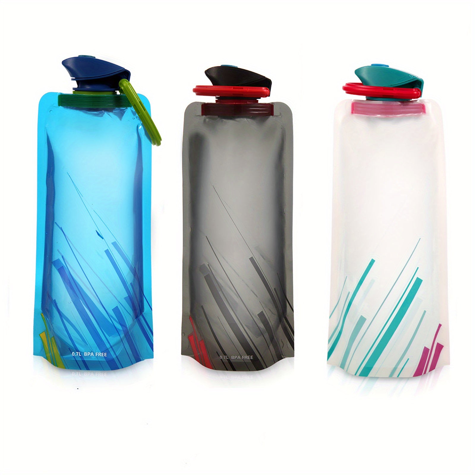 2pcs 700ML Foldable PVC Water Bottles for Travel