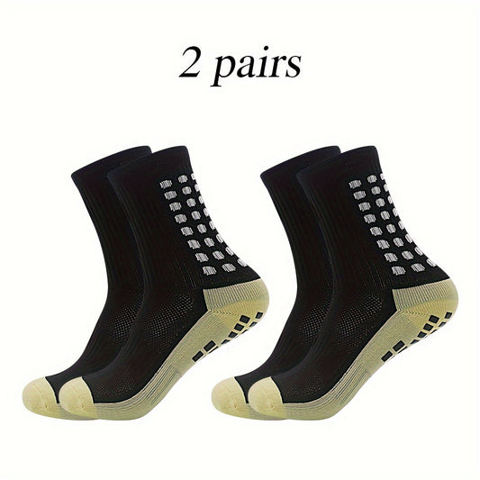 Men's Mid Crew Sport Socks 2 Pairs Nylon Blend