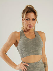 Camouflage Seamless Crop Top Women's Activewear