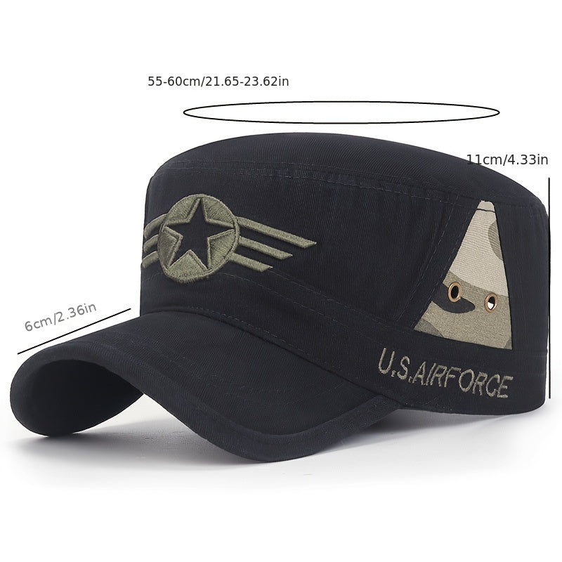 Camo Military Tactical Flat Cap Lightweight Sun Hat