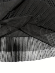 Pleated Elastic Waist Skirt for Women's Spring & Summer Clothing