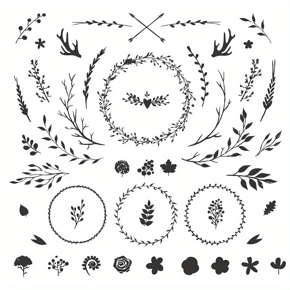Fairy Tale Clear Stamps Reusable Butterfly Flower Leaf Designs