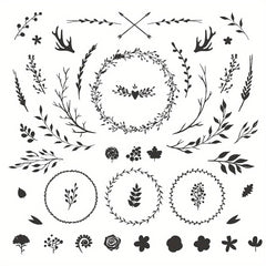 Fairy Tale Clear Stamps Reusable Butterfly Flower Leaf Designs
