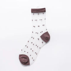 Semi Sheer Polka Dots Socks Women's Stockings & Hosiery