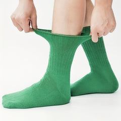 3 Pairs Solid Mid Tube Socks Women's Stockings