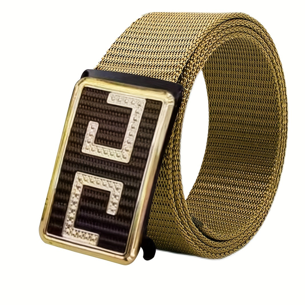 Men's Belt Slider Belt Two C Casual Belt Bite Metal