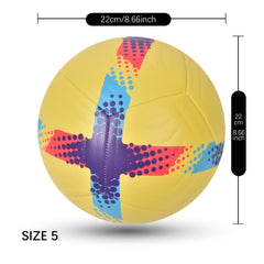 Standard Size 5 Football For Game Training Faux Leather Machine sewn Football
