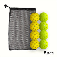 Professional High Elasticity Pickleball 12pcs with 40 Holes & Mesh Bag