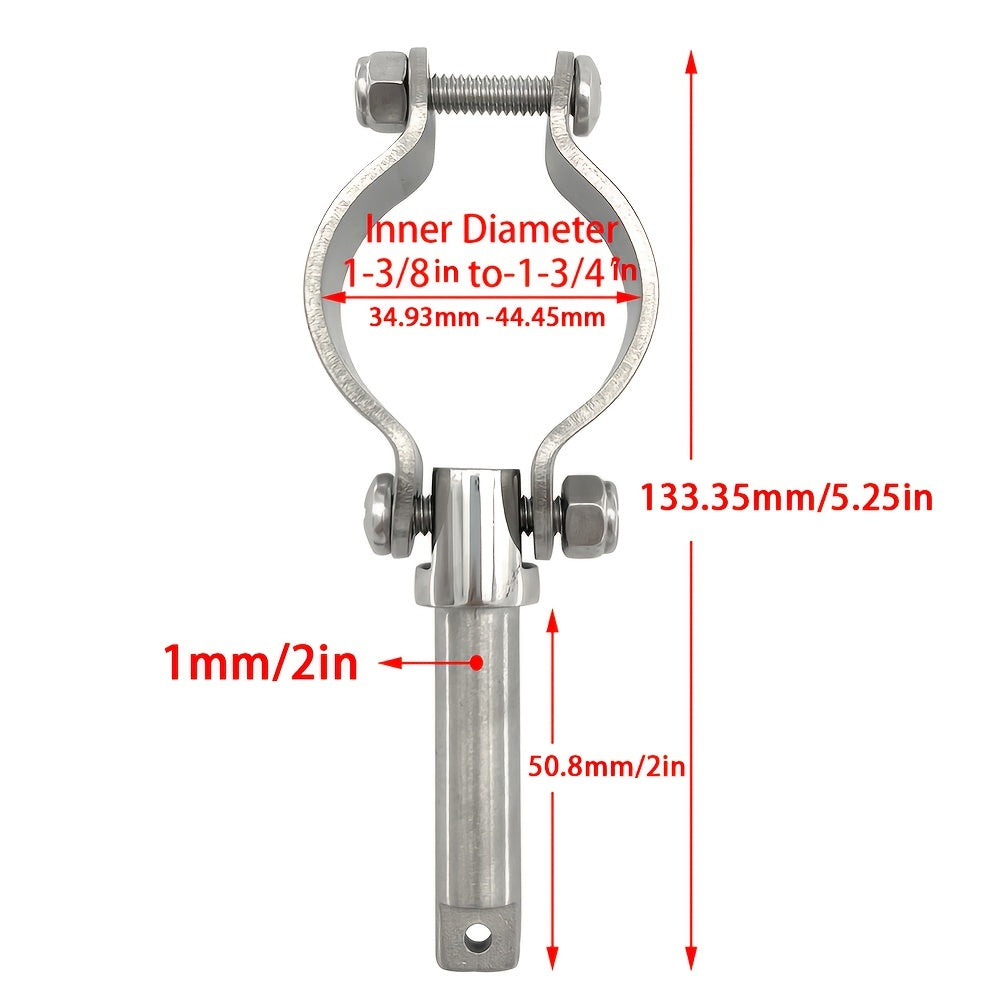 Stainless Steel 304 Paddle Holder Clamp On Oarlock