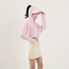 Ponytail Sunsuit Hoodie Outdoor Sunscreen Shawl Hooded Women UV Protection