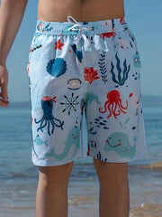 Men's Palm Tree Beach Shorts for Summer