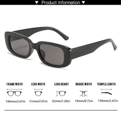 Rectangle Polarized Sunglasses UV400 Y2K Hiphop Glasses