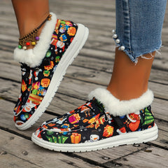 Women's Christmas Snow Boots with Plush Comfort and Warmth