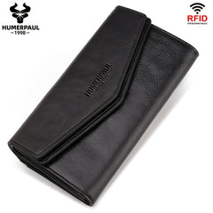 Real Leather Women's Wallet Handbag Anti Magnetic Wallet