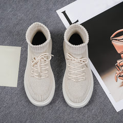 Men's Ankle Top Knitted Skate Shoes Wear resistant Non Slip Casual Shoes