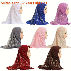 Splicing Mesh Ethnic Turban Worship Hat For Girls