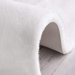 1pc Soft Faux Fur Area Rug 15 7inch Floor Mat for Bedroom Living Room