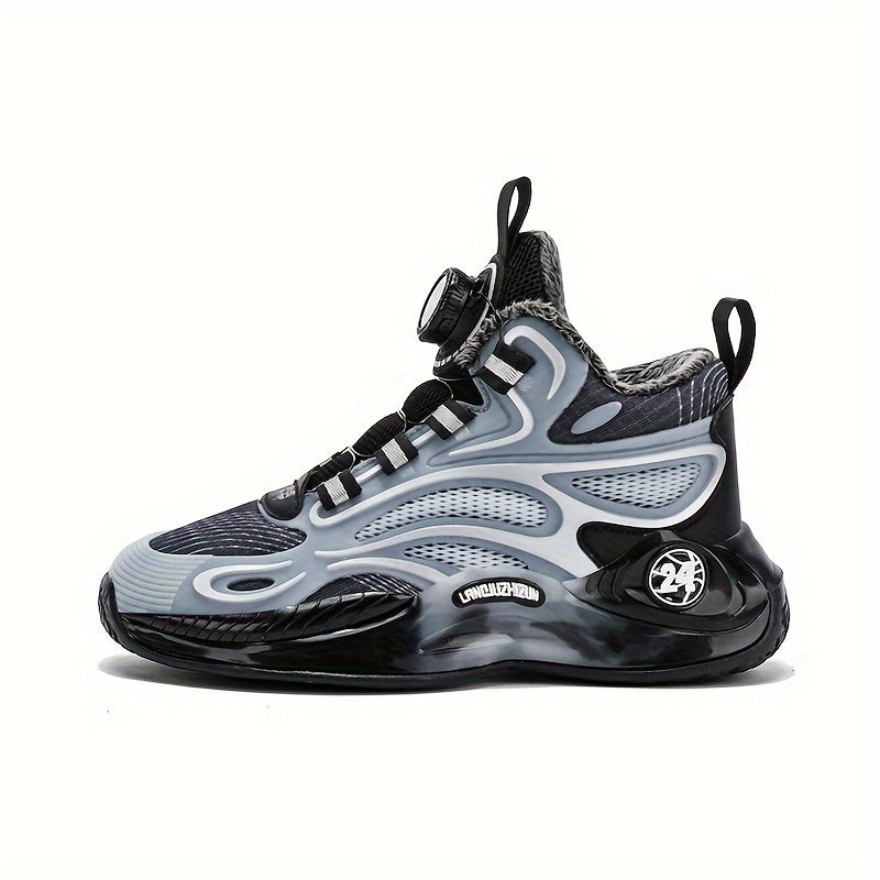 Boy's Chunky Shoes with Rotating Buckle Soft Sole Sneakers