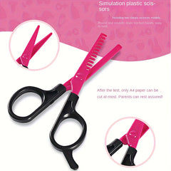 Girls' Beauty Salon Pretend Play Set with Hair Dryer Scissors